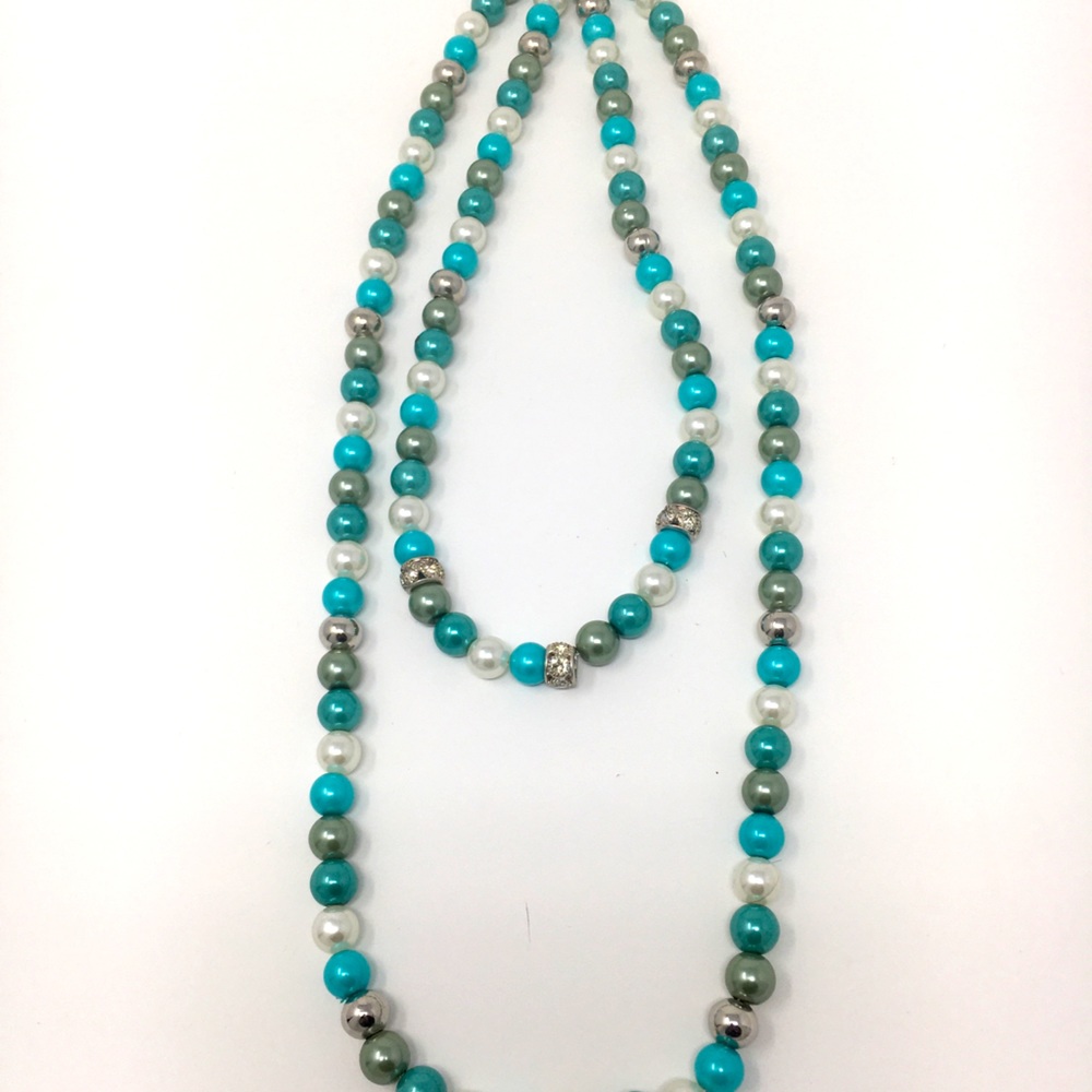 Jewelry Glass Pearl Round Mix Green - Picture 2 of 14